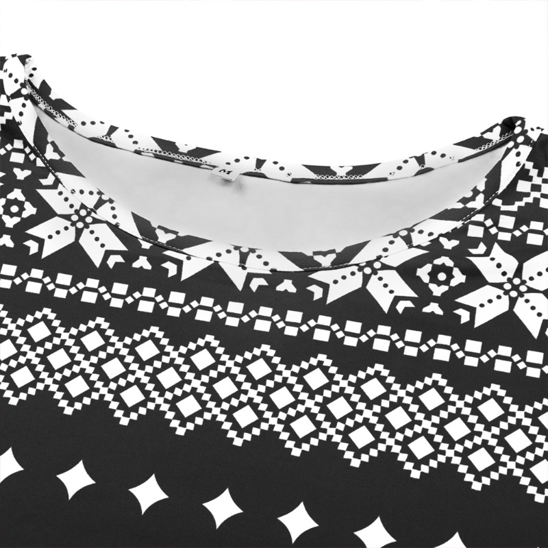 Đầm Dáng Ôm Tay Dài In Họa Tiết Giáng Sinh Thời Trang Mùa Hè Thu Dành Cho Bạn Nữ