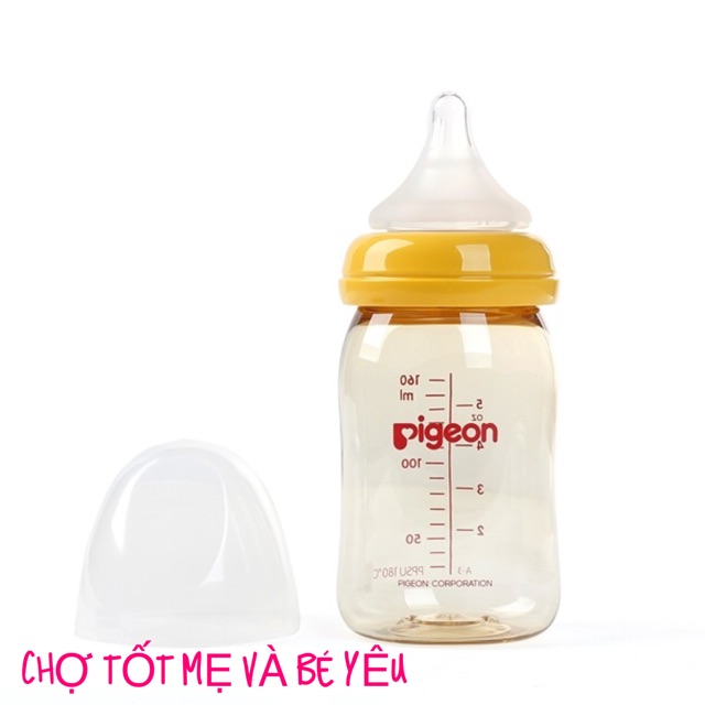 BÌNH SỮA CỔ RỘNG PIGEON 160 ML PPSU PLUS