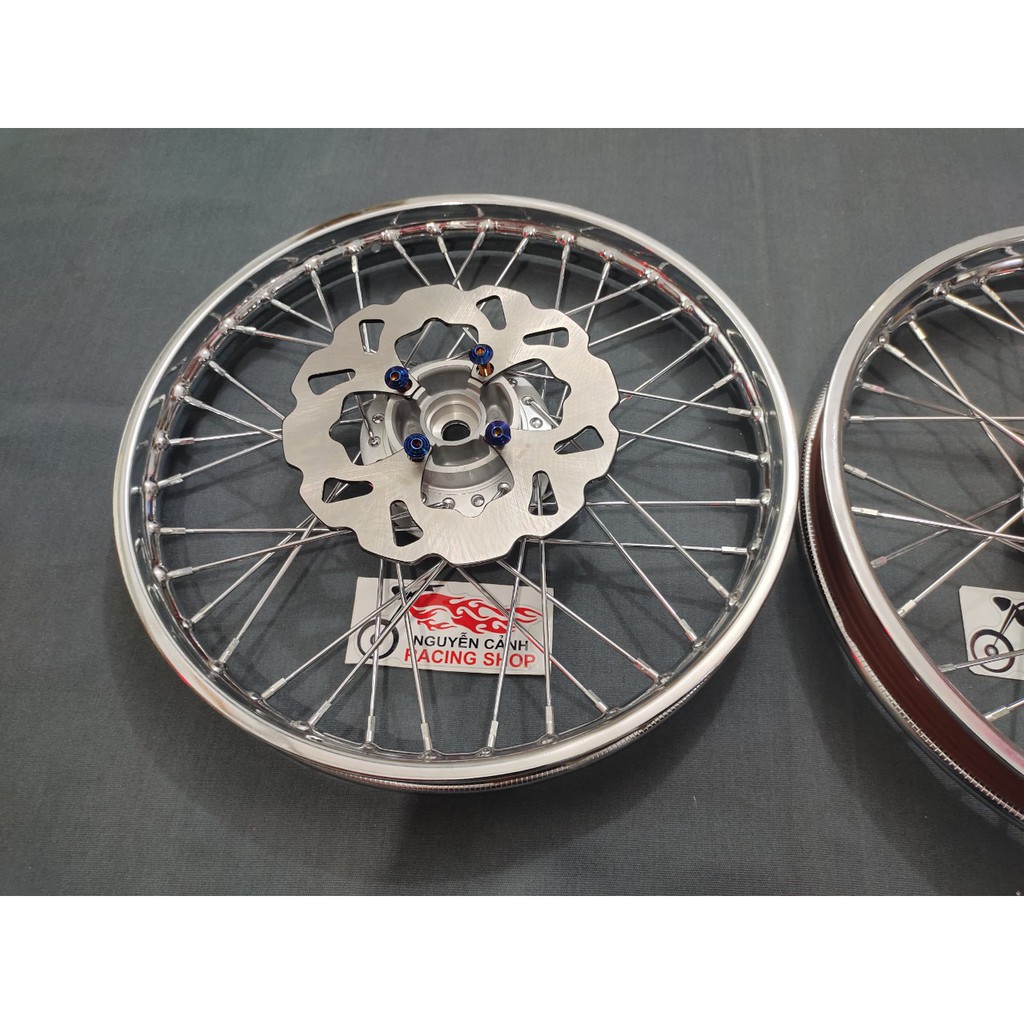 Bộ bánh căm đùm niềng xe wave bản 1.40 1.60