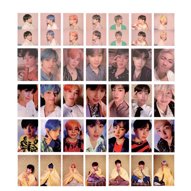 Postcard Card BTS Album Map of The Soul: Persona unoff (ảnh BTS)