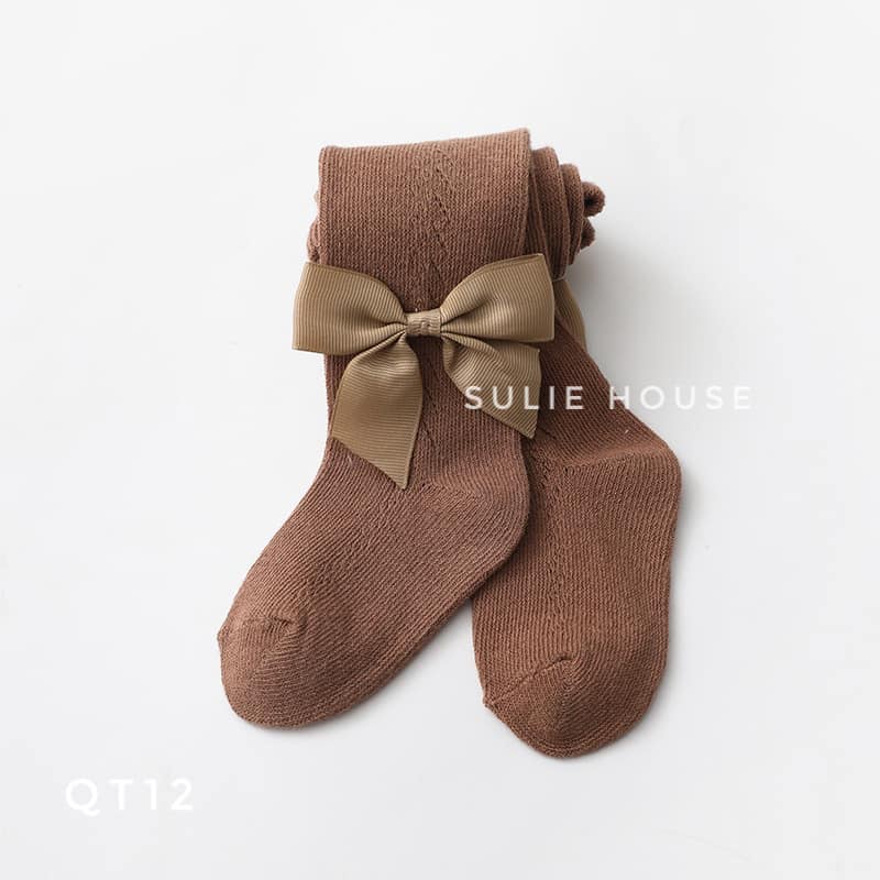 Quần tất ren đính nơ cao cấp cho bé - QT12