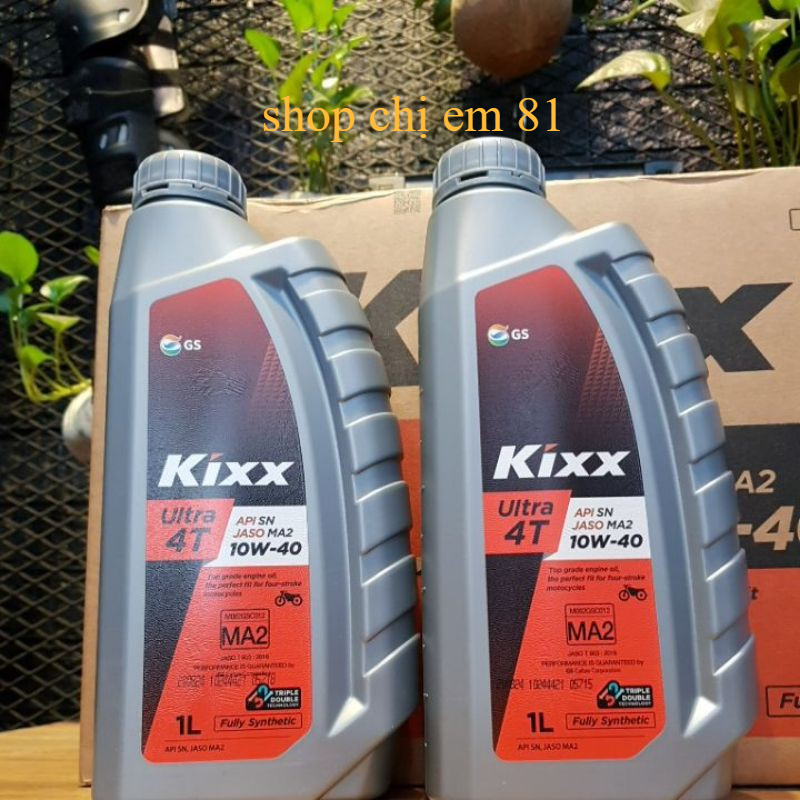 [DauNhot-PhuGia] Nhớt Kixx Ultra 4T 10W40 fully Synthetic chai 1L, nhớt kixx 10W40 tổng hợp chai nhiều sự lựa chọn.