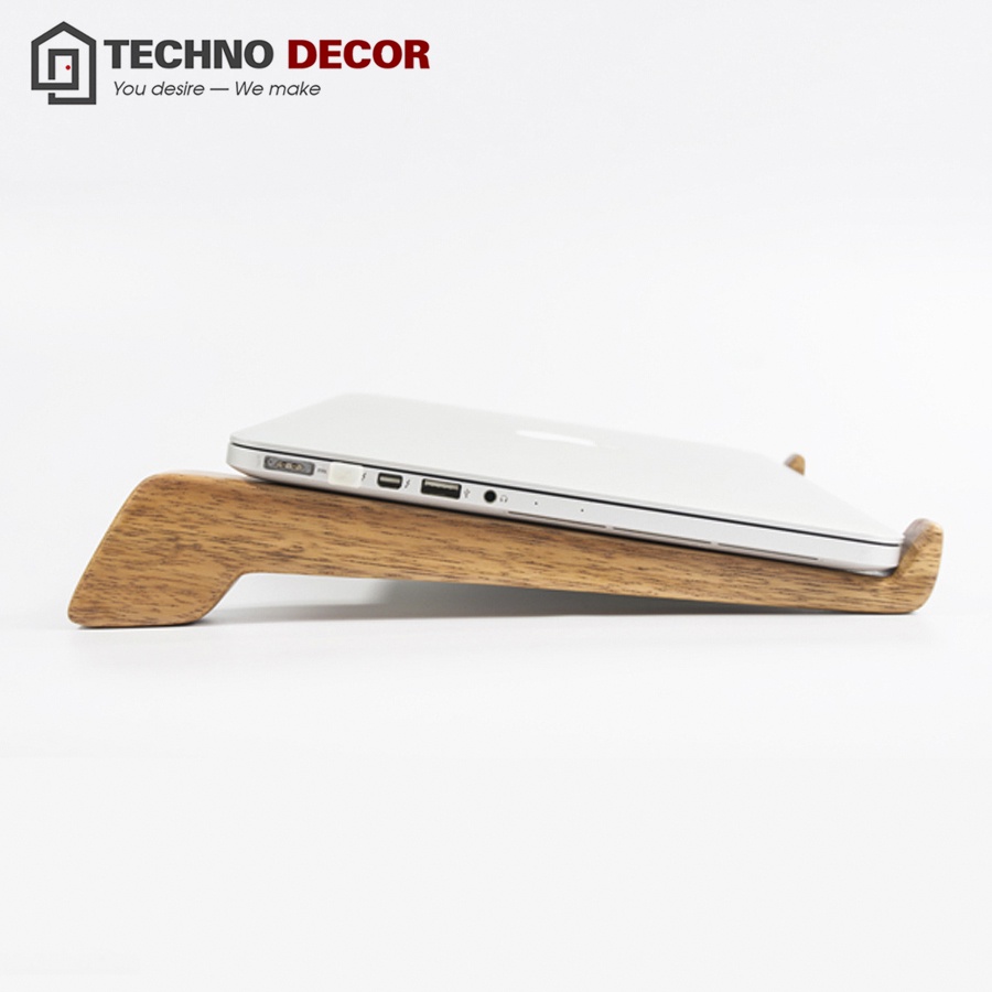 Giá Đỡ Laptop Gỗ Để Bàn Tản Nhiệt Tự Nhiên TechnoDecor Giá Đỡ Ipad Chống Mỏi Cổ Gấp Gọn Dành Cho Macbook Ipad Tablet