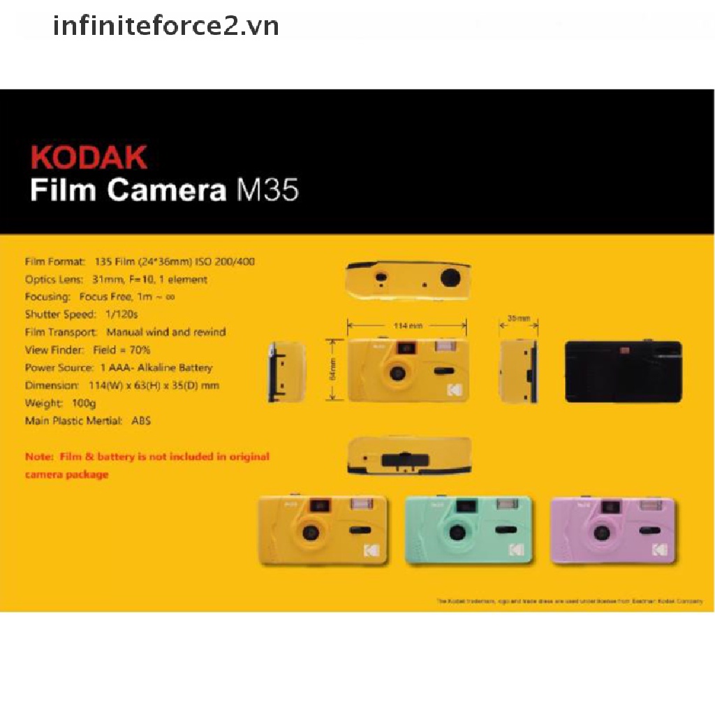Máy Ảnh Kodak M35 Kiểu Cổ Điển Chuyên Nghiệp 35mm