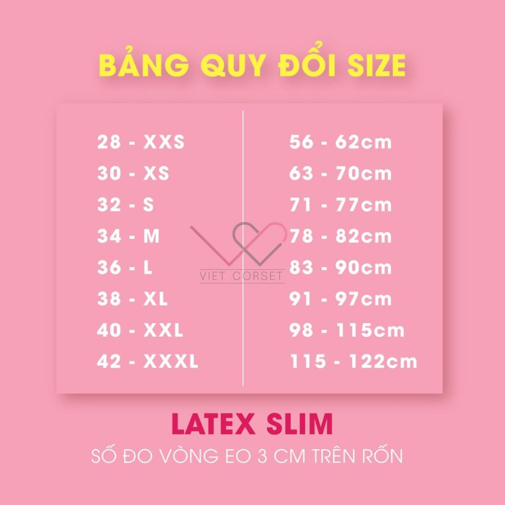 Gen nịt bụng Latex Slim 101 Vietcorset chính hãng - Đai Nịt Bụng Latex giảm eo cho mẹ sau sinh - Hạ size miễn phí | BigBuy360 - bigbuy360.vn