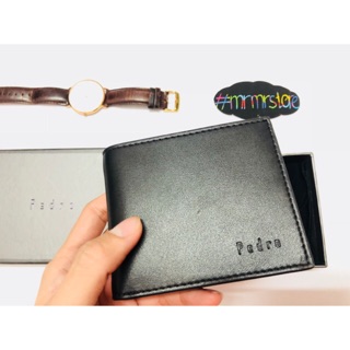 Ví nam PEDRO ngắn trơn logo chìm hàng xuất dư VN02