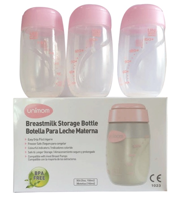 Bộ 3 bình trữ sữa Unimom 150ml