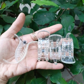 Combo 6 Kẹp tóc 3 răng tròn trong suốt loại 1