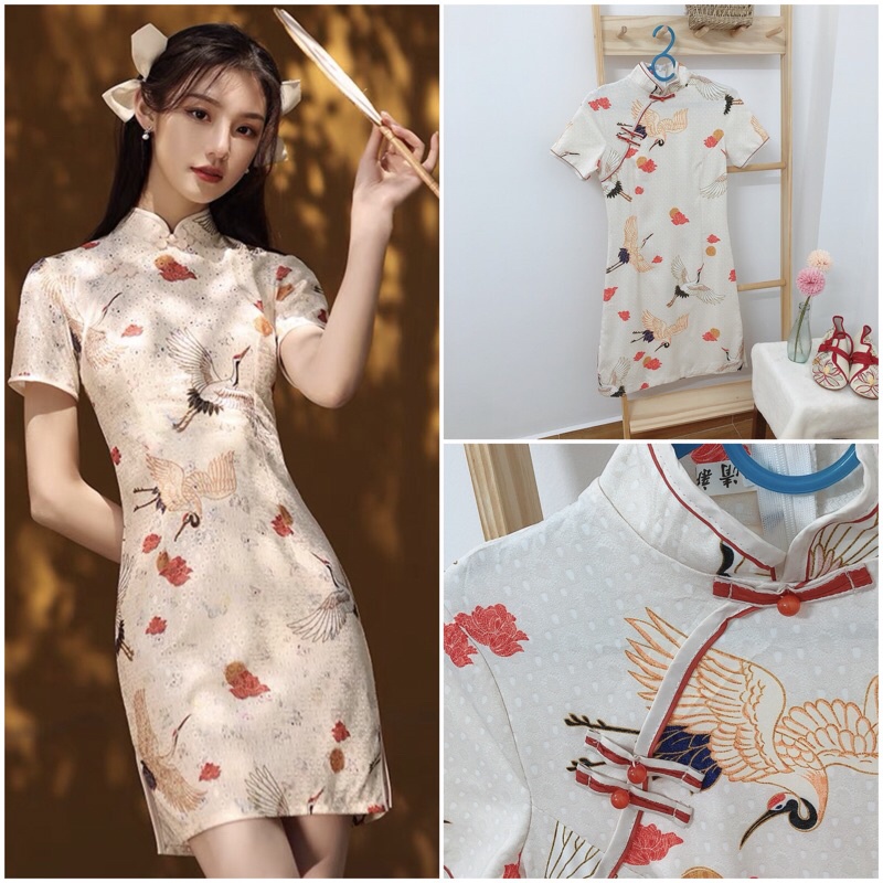 Sườn xám cách tân trendy có size 70 kg