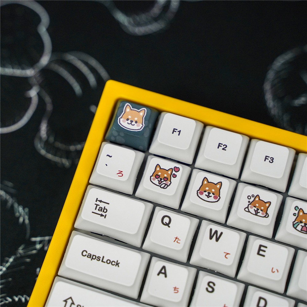 Keycap nút phím Shiba Inu 138 phím mẫu mới in dyesub thick PBT, XDA Profile,vừa hết các loại layout phím cơ như corsair