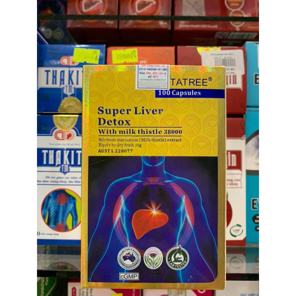 Viên uống giải độc gan Super Liver Detox Vitatree⚡Tặng quà⚡Nhập khẩu Úc giúp cải thiện chức năng gan