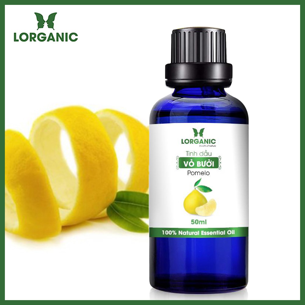 Tinh dầu vỏ bưởi nguyên chất Lorganic Pomelo 100% Natural Essential Oil 50ml