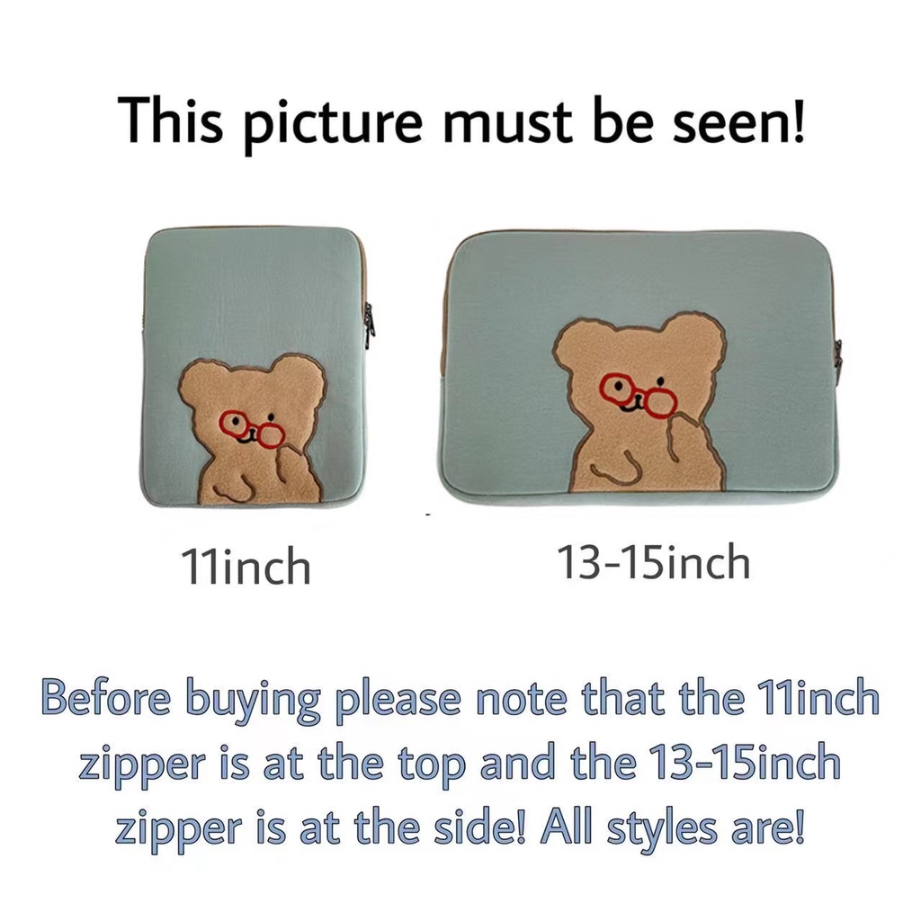 Túi đựng máy tính xách tay chống sốc mềm mại phong cách Hàn Quốc tiện lợi