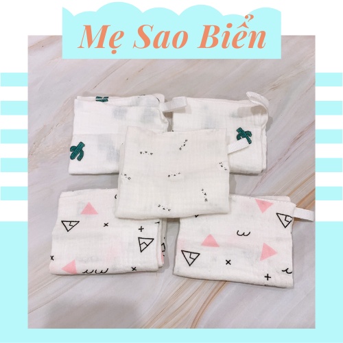 Set 5 khăn sữa vải xô cho bé Baby Bee