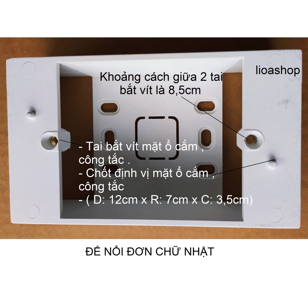 ĐẾ ÂM VÀ ĐẾ NỔI ĐƠN CHỮ NHẬT LIOA.