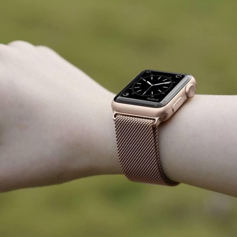 [ 8 màu ] Dây Mesh Apple Watch chính hãng Coteetci thép không rỉ size 38 40 42 44 mm series 1 2 3 4 5 6 SE đồng hồ