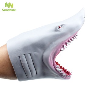 ♥♣♥ Shark Hand Puppet for Story TPR Animal Head Gloves Kids Toys Gift