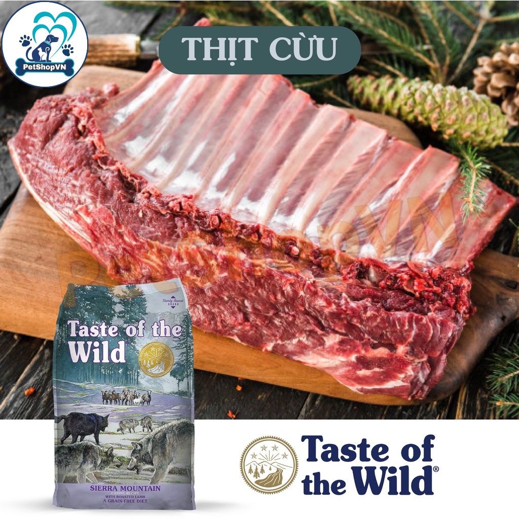 Thức Ăn Cho Chó Hạt TASTE OF THE WILD SIERRA MOUNTAIN Túi 170G Vị Thịt Cừu Nướng