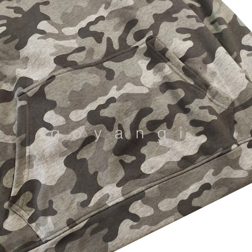 Áo hoodie camo oversize Unisex phong cách Hàn Quốc