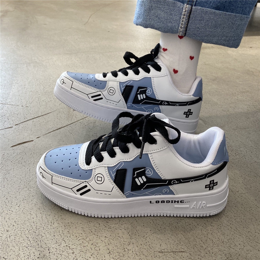 Giày Thể Thao Họa Tiết Graffiti Phong Cách Đường Phố Thời Trang Cho Nam Nữ