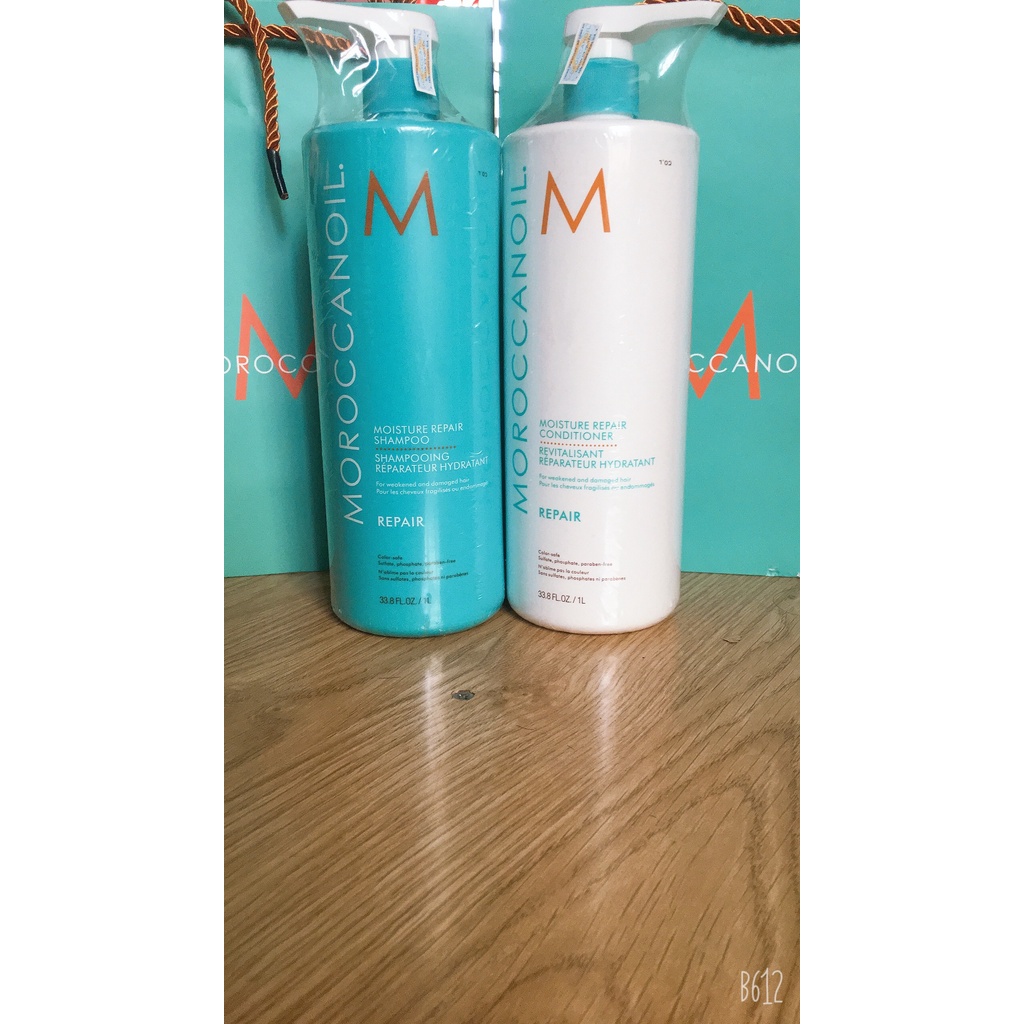 Cặp dầu gội xả mềm mượt maroc 1000ml hương thơm mềm mượt