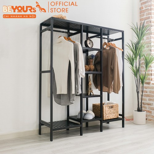 Tủ Treo Quần Áo Gỗ BEYOURs - Triple Hanger Size Khổng Lồ Lắp Ráp Dễ Dàng - Nội Thất Phòng Ngủ