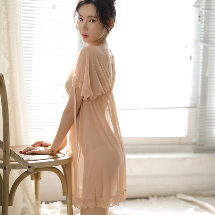 [HÀNG CAO CẤP] Váy ngủ ren sexy bẹt vai mặc hai kiểu đồ ngủ big size voan thun với màu đen quyến rũ Ly Ly Shop | BigBuy360 - bigbuy360.vn