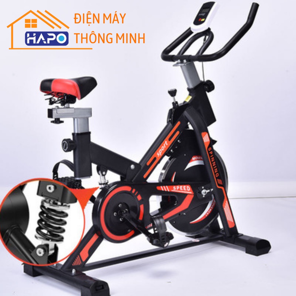 Xe đạp thể thao tại nhà cảm biến nhịp tim, Xe đạp tập gym có lò xo giảm xóc, Máy tập gym cao cấp theo dõi đốt cháy calo