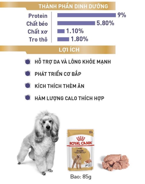 Pate Royal Canin dành cho chó Poodle