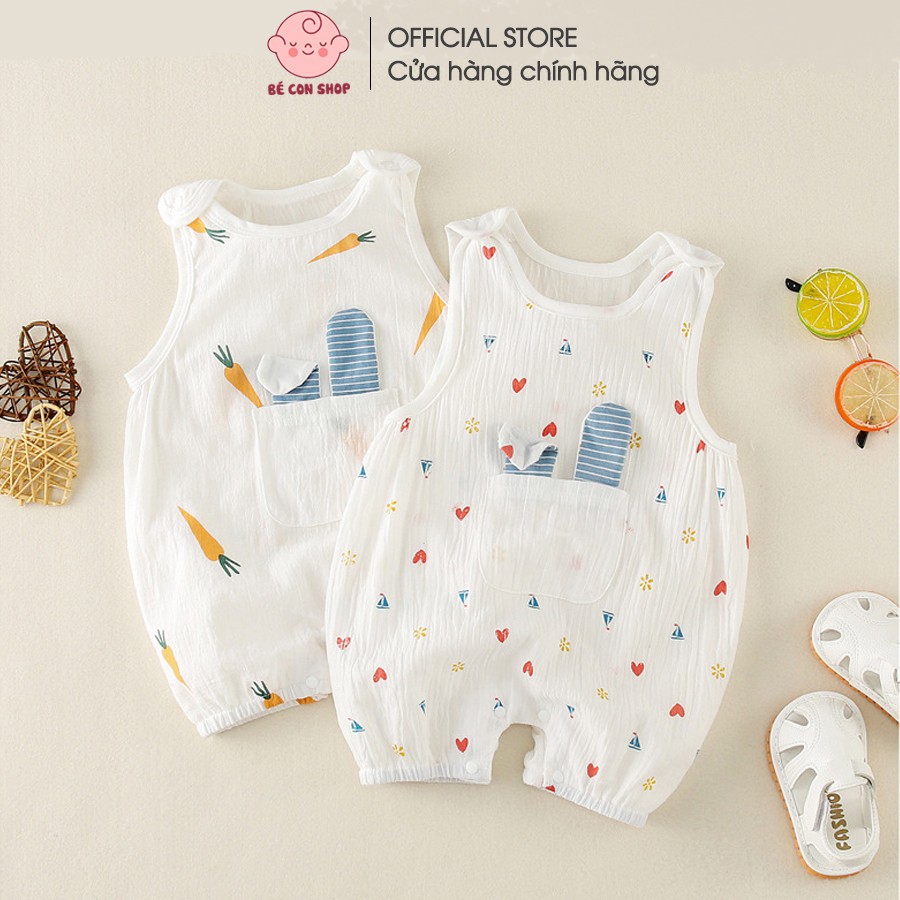 Bộ áo liền quần trẻ em body tai thỏ xinh xắn, năng động cho bé - Bé Con Shop