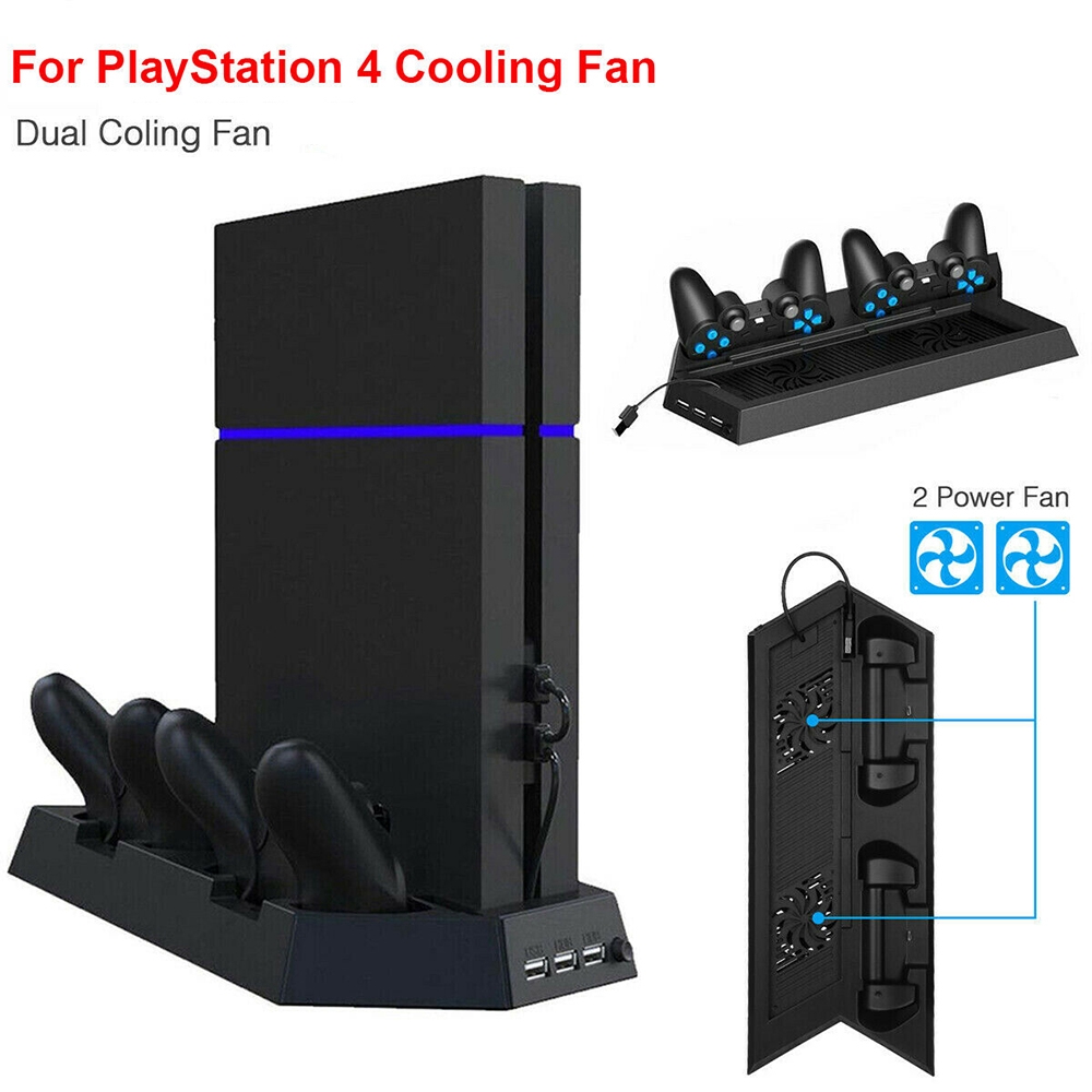 Đế Sạc Đứng Kèm Quạt Tản Nhiệt Cho Tay Cầm Chơi Game Ps4 Playstation 4