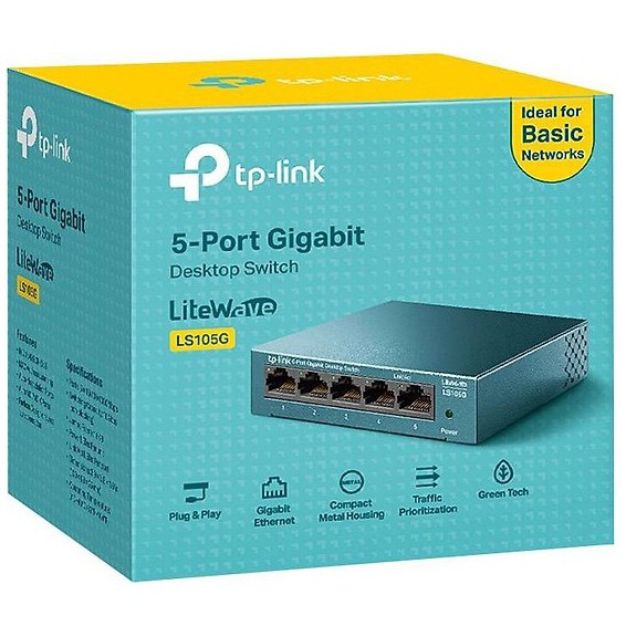 Bộ Chia Mạng Switch 5 Cổng TPLink LS105G Gigabit Vỏ Kim Loại