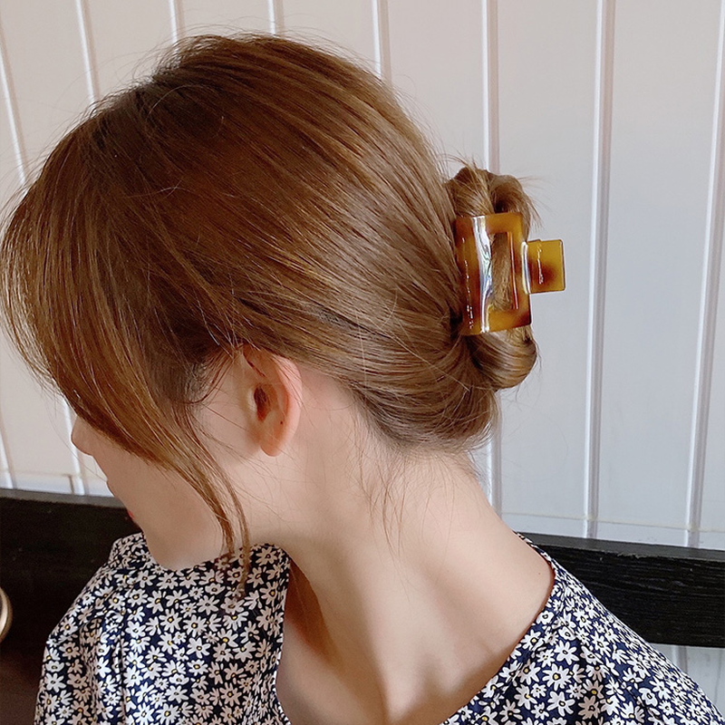 Kẹp Tóc Càng Cua Đơn Giản Phong Cách Hàn Quốc Nhiều Màu Trơn Tùy Chọn