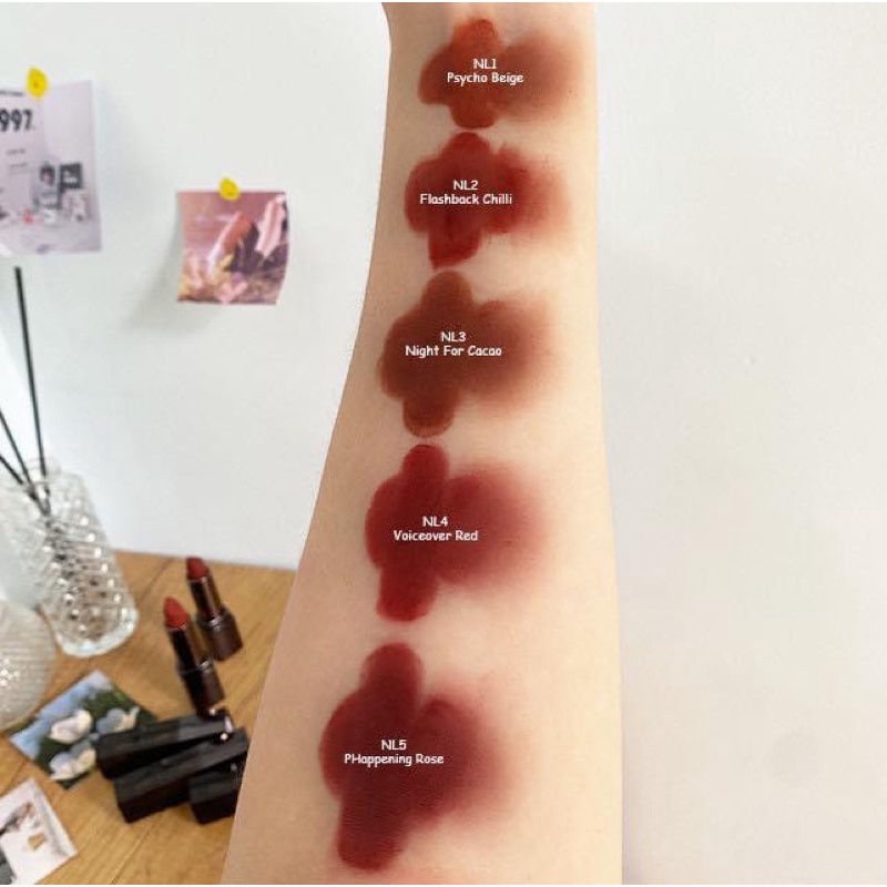 NOIRSON THỎI MERZY MATTE LIPSTICK VỎ ĐEN