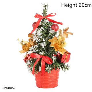 Cây thông noel nhỏ màu đỏ cao 20cm