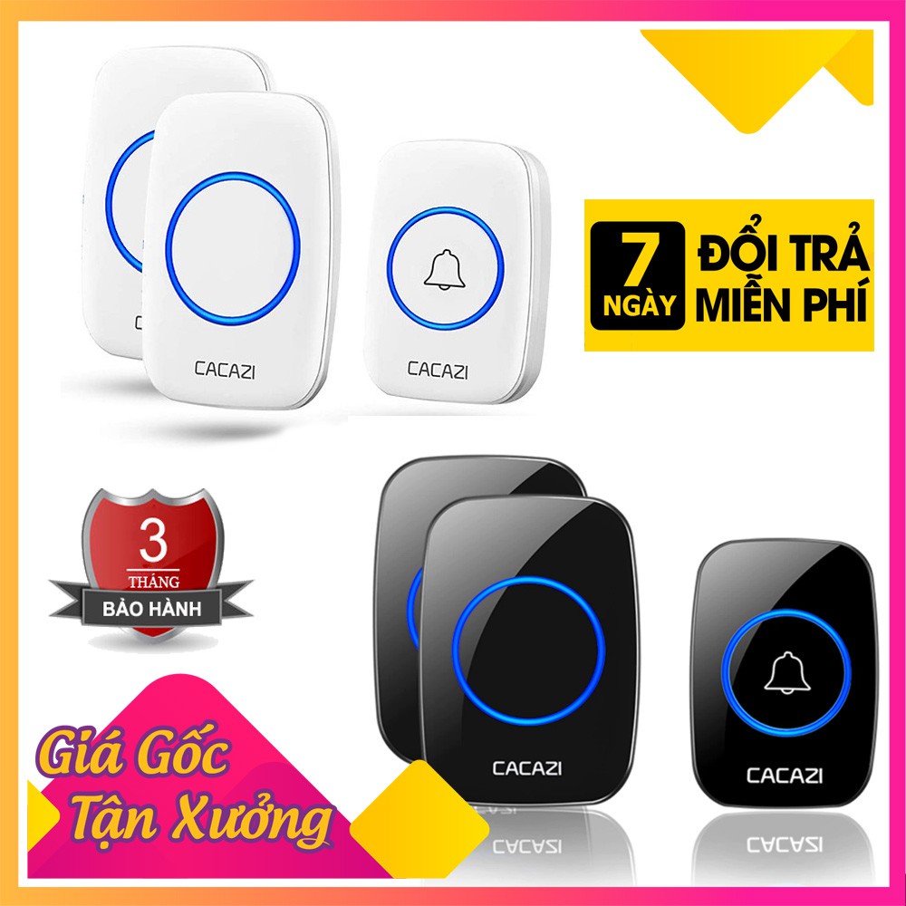 Chuông cửa không dây Cacazi A10 - 36 kiểu nhạc chuông, bảo hành 1 đổi 1 trong 3 tháng - Chống Nước