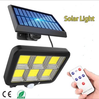 ĐÈN NĂNG LƯỢNG MẶT TRỜI 6 KHOANG TẤM PIN RỜI - 120 COB+ REMOTE ĐIỀU KHIỂN TỪ XA