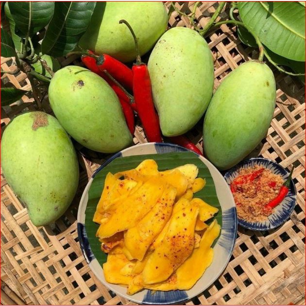 Xoài Sấy Dẻo không đường chua chua ngọt ngọt_ ăn vặt giãm cân_350 GRAM