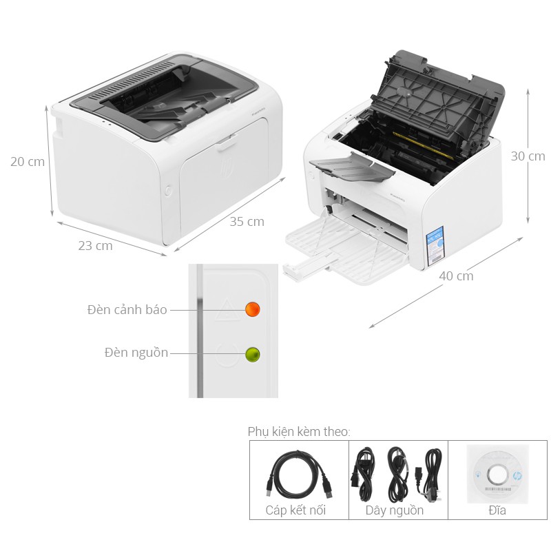 Máy in HP LaserJet Pro M12a (khổ A4)