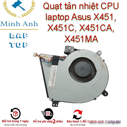 Fan quạt laptop asus  X451, X451C, X451CA, X451MA