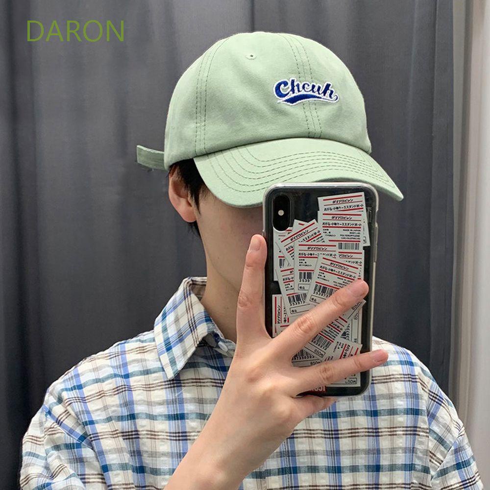 DARON All-Match Mũ chống nắng Hàn Quốc Mũ thể thao ngoài trời Phụ nữ Mũ bóng chày Hợp thời trang Hip-Hop Bông thường có thể điều chỉnh Chữ mềm / Nhiều màu