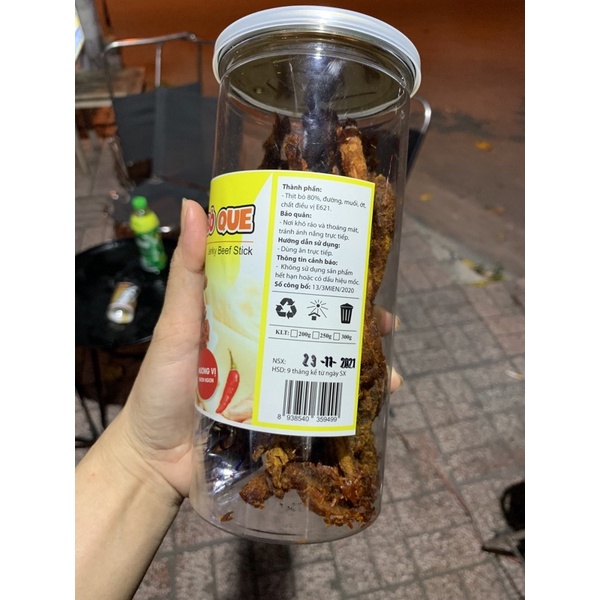 [100% Thịt Bò] Khô Bò Que Đặc Biệt 300g - Ăn Vặt 492