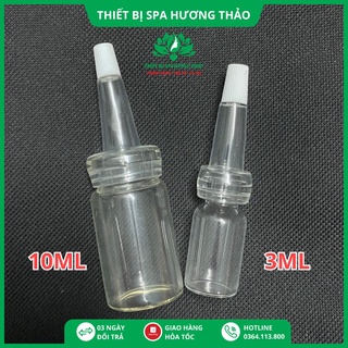 Lọ chiết serum thủy tinh, chiết mỹ phẩm nắp nút nhọn lọ 3ml/10ml