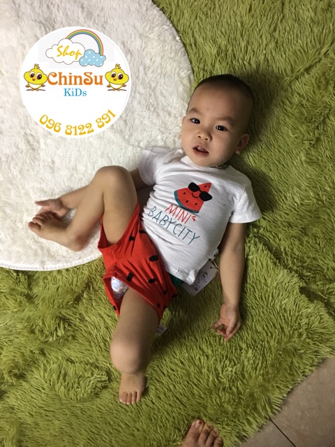 Bộ đồ cho bé hình dưa hấu