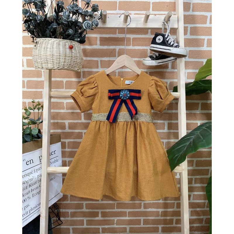 Đầm babydoll trắng chất liệu nhung tăm nhập Hàn Quốc