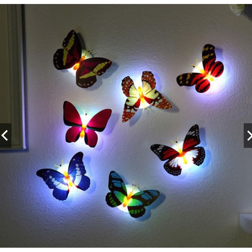 (Sale)Đèn ngủ hình bướm phát sáng trong đêm ánh sáng đầy màu sắc LED phòng ngủ  tiết kiệm năng lượng trang trí phòng ngủ