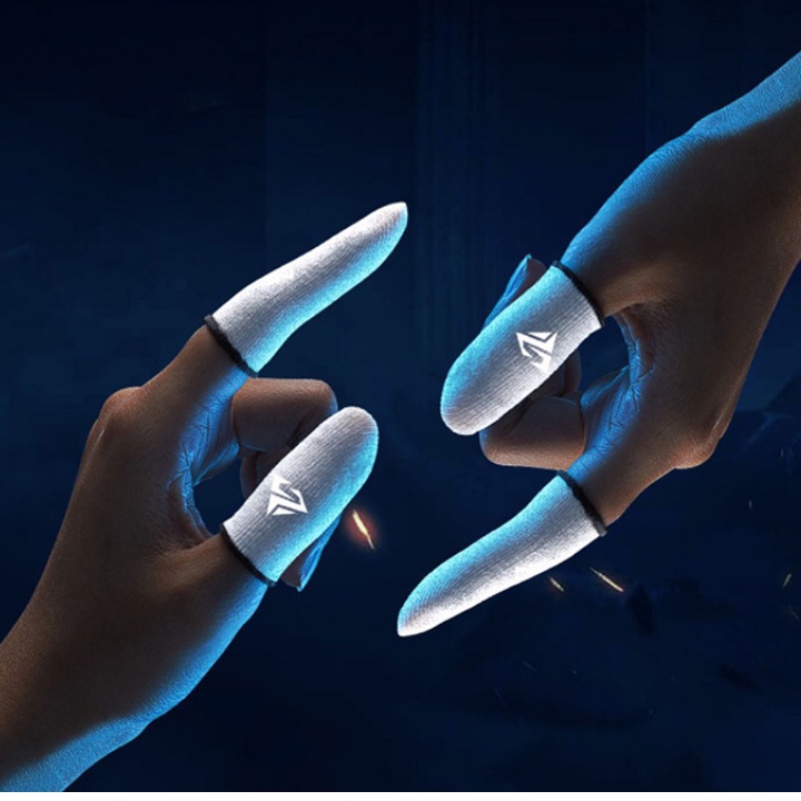 Bao tay chơi game Shezi hộp kim loại 2 ngón dệt sợi bạc thủy tinh siêu siêu mỏng tăng độ chân thật khi chơi game