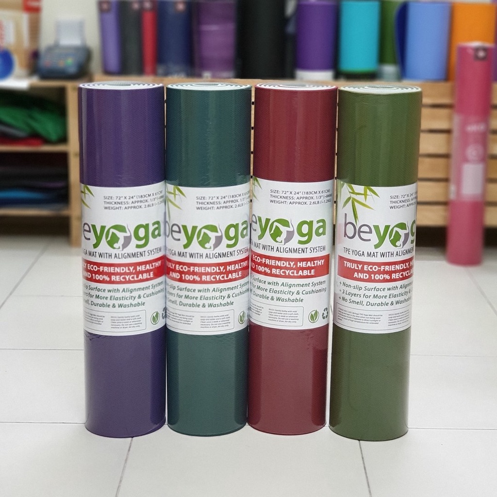 Thảm Tập Yoga Định Tuyến, TPE Cao Cấp, Bám Tốt, Chống Trượt, Nhập Khẩu Đài Loan, Hãng beYoga