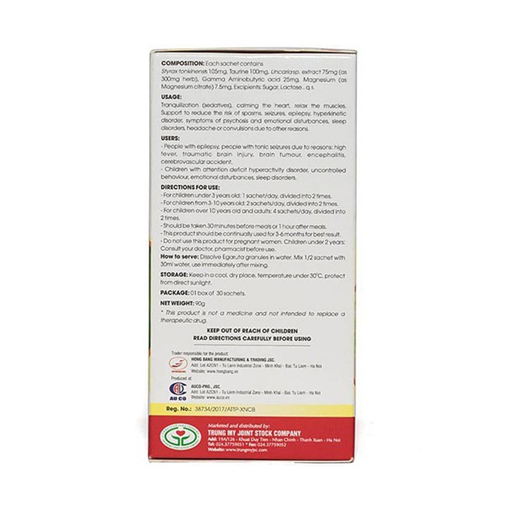 Cốm EGARUTA - Dành Cho Trẻ Bị Động Kinh, Co Giật - CVSpharmacy