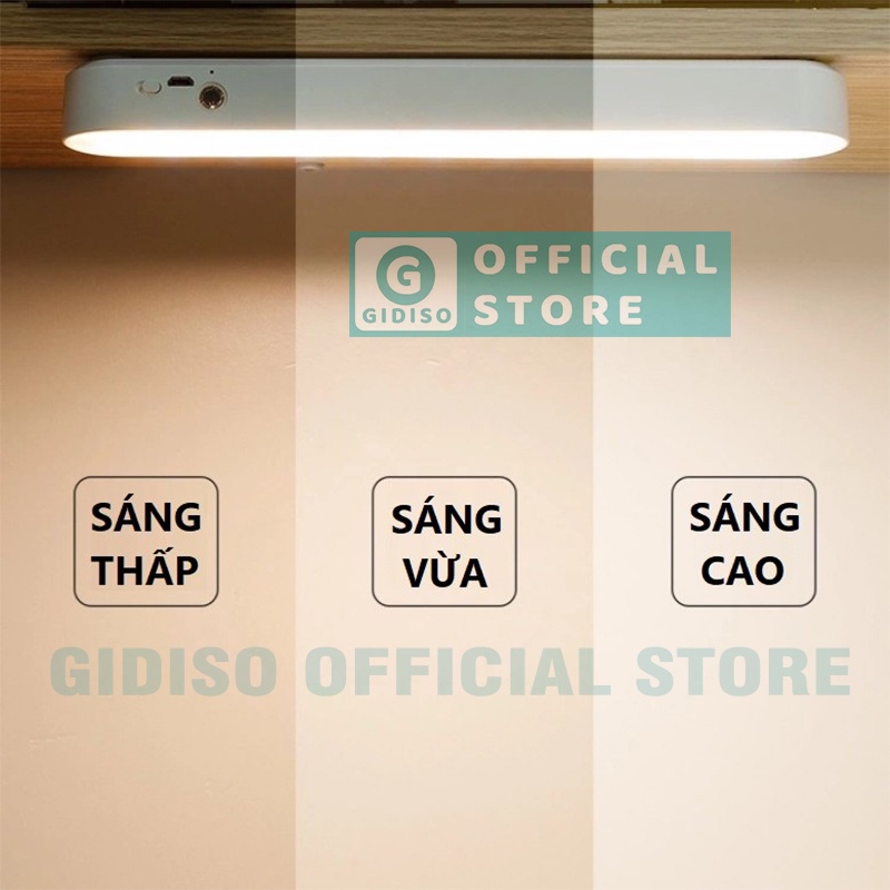 Đèn LED cảm ứng có điều khiển GIDISO chống cận có remote tự động cảm biến pin tích điện đèn bàn học trang điểm